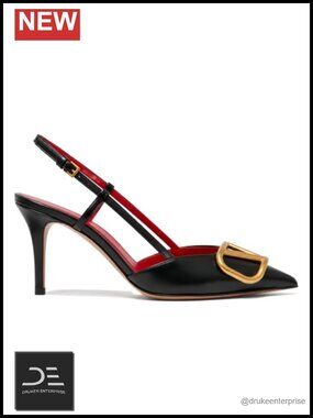 Slingback Stiletto Heels 3.15in High Heels Faux Leather Dress Pumps